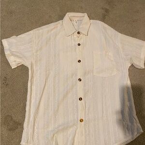 Short Sleeve White Summer Shirt